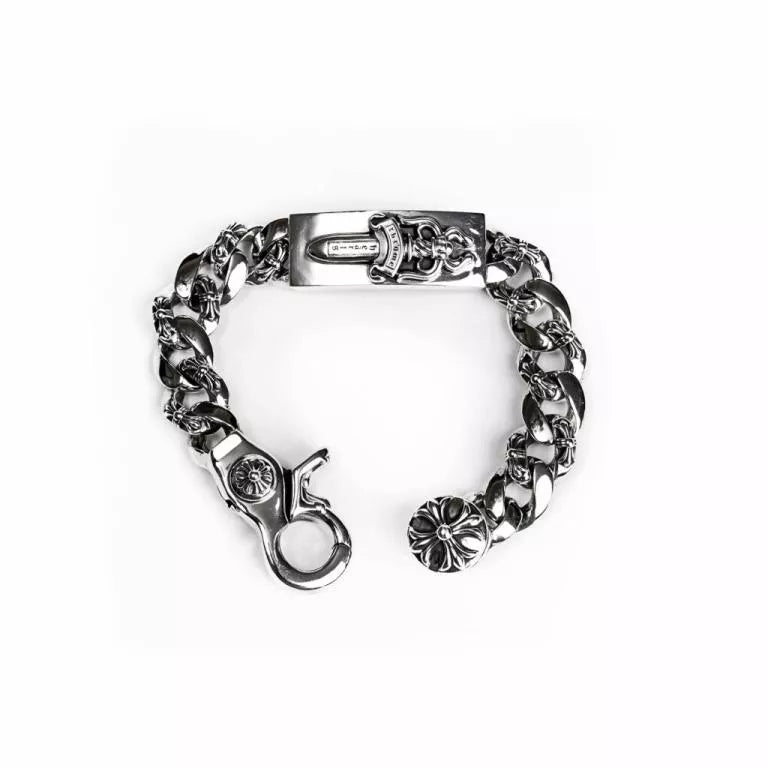 Chrome Hearts DAGGER ID FANCY LINK CLIP BRACELET 6