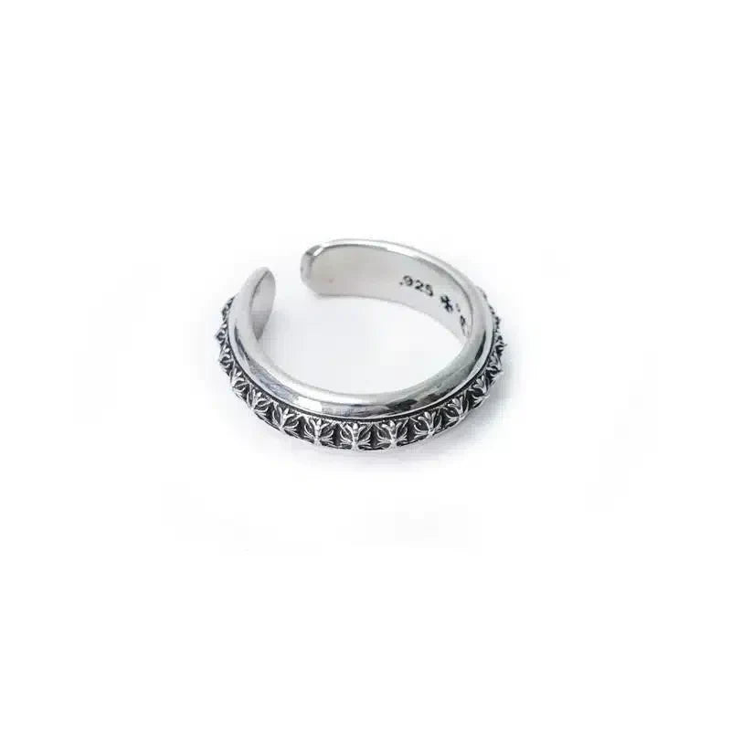 Chrome Hearts PLUS PYRAMID OPEN BAND RING 4